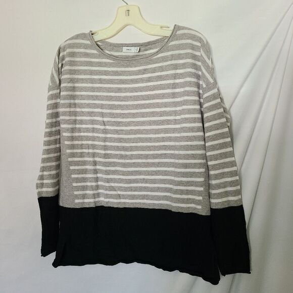 Vince striped color‎ block cotton lightweight sweater sz M - Picture 1 of 4